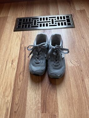 New Balance Gray Mesh Lace-Up Sneakers